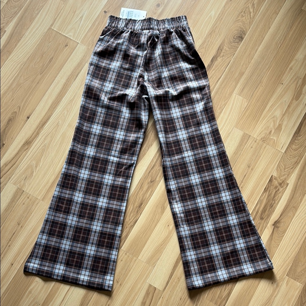 HALARA Brown and Cream Plaid Pants - Picture 5 of 7